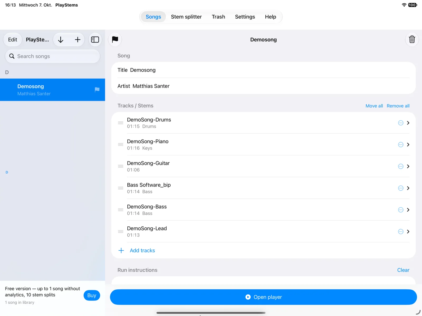 PlayStems on iPad — screenshot 1