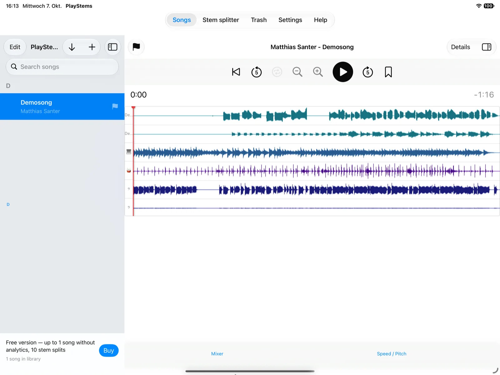 PlayStems on iPad — screenshot 2